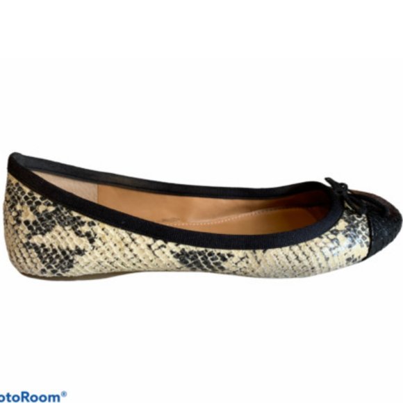 J. Crew Factory Snakeskin Ballet Flats - Picture 1 of 5